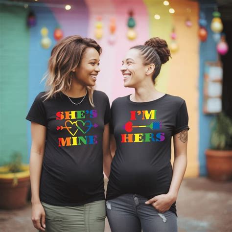 I M Hers She S Mine SVG LGBTQ Couple Shirt Pride Month Shirt Lesbian Vector Cutfile PNG