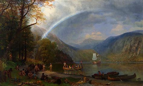 Albert Bierstadt - Discovery of the Hudson River Painting by Les ...