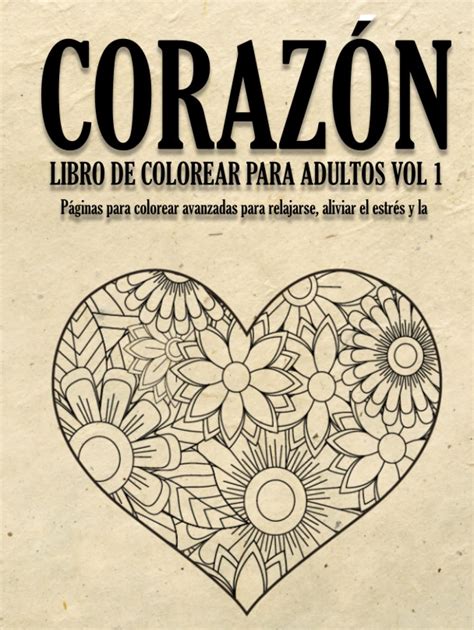 Buy Corazón Libro De Colorear Para Adultos Vol 1 Páginas Para Colorear