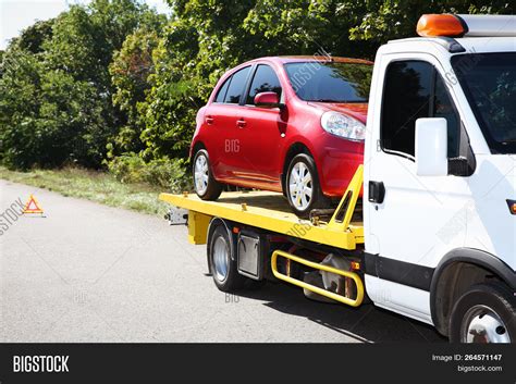 Tow Truck Broken Car Image Photo Free Trial Bigstock