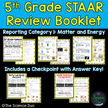 STAAR Science Review Booklet Matter And Energy 5th Grade By The