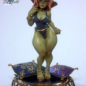 Goblin Girl Pinup Aikten Nude Or Clothed 75 120mm Scale Resin 3D Printed Miniature