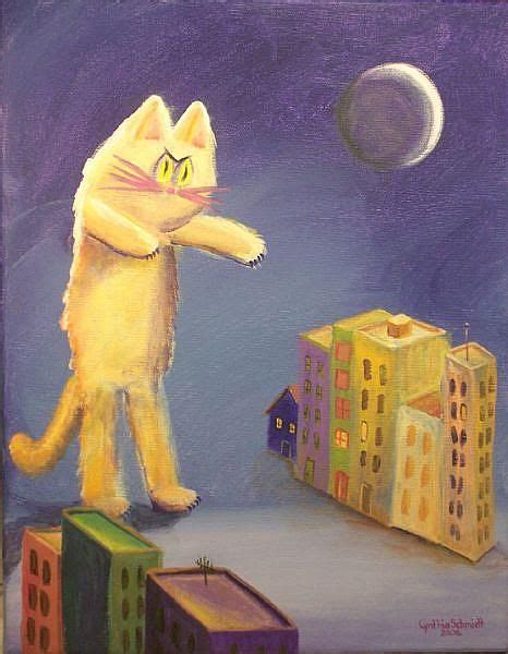 Cranky Cat, Catzilla, Whimsical Cats, Cat Sketch, Cute Cats Photos, Cat ...