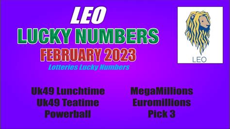 Leo Lucky Numbers Leo Lucky Lottery Numbers Leo Lottery Prediction