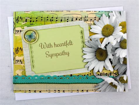 Handmade Sympathy Card Condolence Card With Heartfelt Sympathy