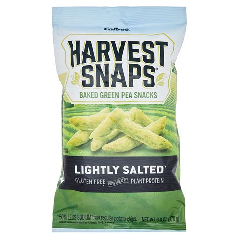 harvest snaps green pea snack crisps lightly salted