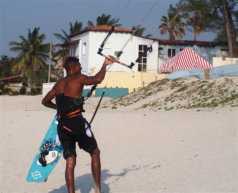 Kitesurfing In Cuba Editorial Photo Image Of Hobby Freestyle 52484796