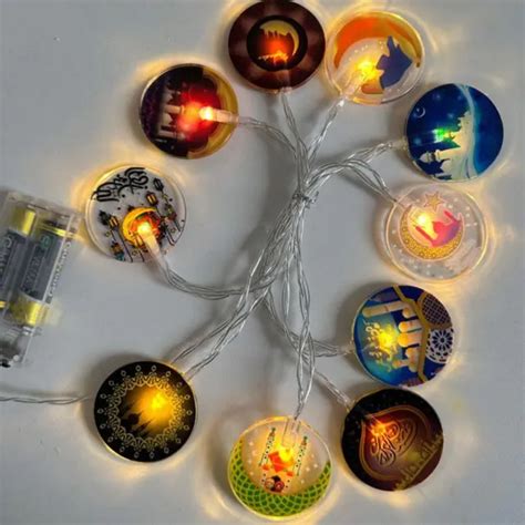 Ramadan Moon Star Led String Lights Eid Mubarak Muslim Gifts Islam