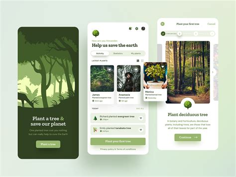 Plant A Tree Web App Ui Design Concept By Alek Chmura Zantedesign