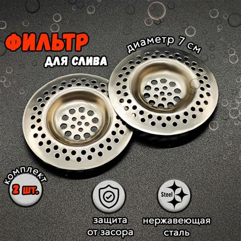 Сетка для раковины, 7 см х 7 см, 2 шт - купить с доставкой по выгодным ...