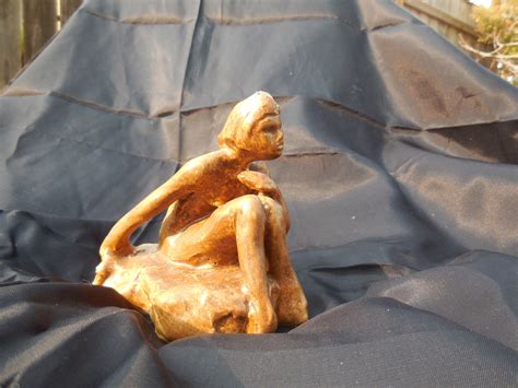 Antique Vintage Pottery Figurine Nude Woman Sitting On Beach Marked Z Collectors Weekly