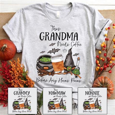 Personalized Halloween Grandma Shirt Custom Mimi Nana Shirt Etsy