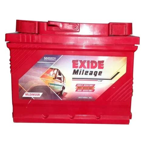 Capacity 55 Ah Exide Mileage MLDIN55 Car Battery At 8000 In Coimbatore