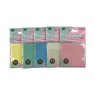 Bloco Adesivo Transparente Clear Notes YES Colorido Tom Pastel