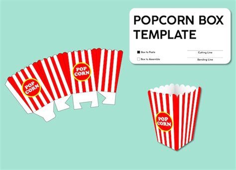 Popcorn Box Template Pdf Free