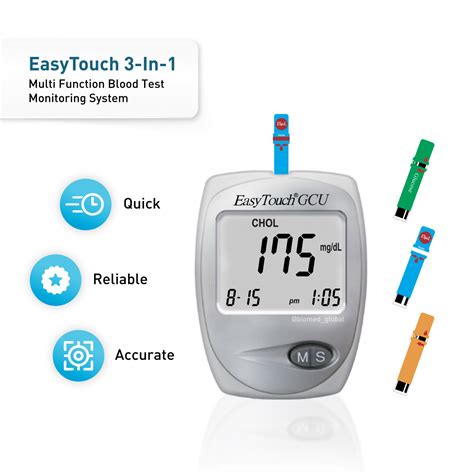 Biomed Global Easytouch Gcu In Blood Glucose Cholesterol And Uric