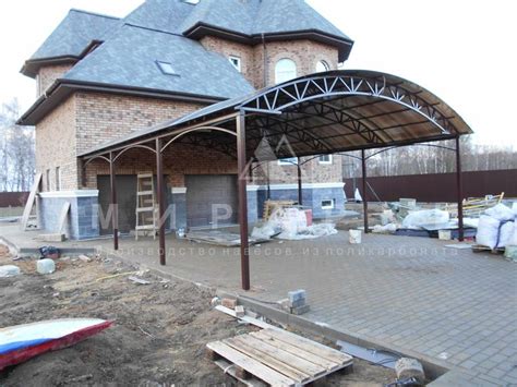 Навесы из поликарбоната в Москве, размеры и цены | Навес, Навес на ...