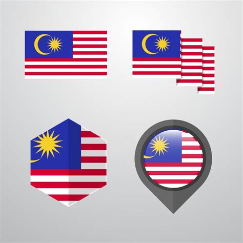 Malaysia flag design set vector 14346952 Vector Art at Vecteezy