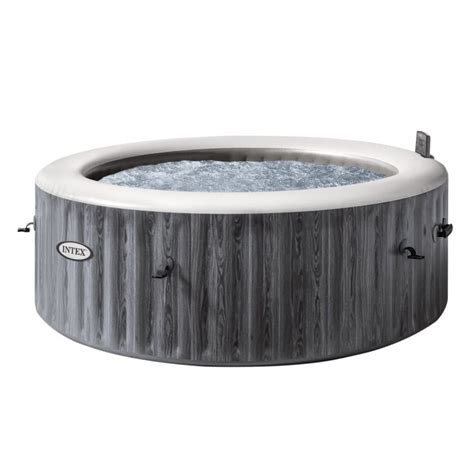 Intex Purespa Person Greywood Deluxe Inflatable Hot Tub