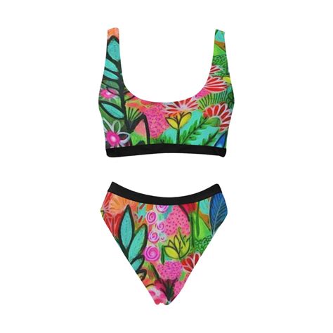 Bb Jj Sport Top High Waisted Bikini Swimsuit Model S Id D