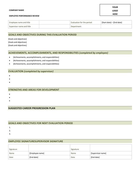 Free Printable Employee Evaluation Form Templates [PDF, Excel, Word]