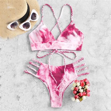 Honeeladyy Women S Bikini Solid Set Swimsuit Two Piece Filled Bra Swimwear Beachwear Swimsuits