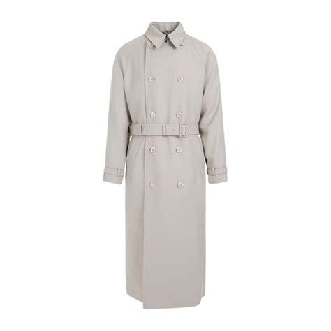 Buy Prada Virgin Wool Trench Coat Nude Neutrals At Off Editorialist