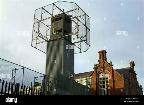 observation tower manned british army  res stock photography