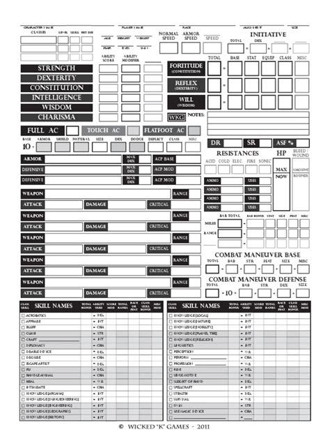 PF1 Sheet | PDF