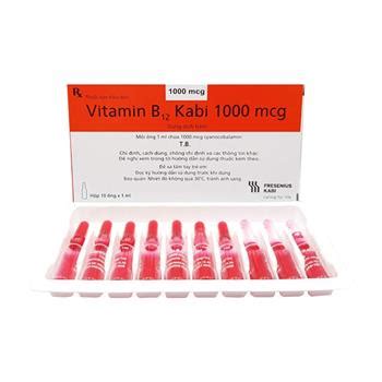 Vitamin B12 Kabi 1000mcg Tiêm Bidiphar Hộp 10 ống Kho thuốc sỉ