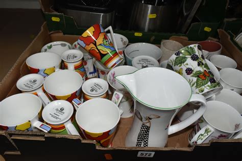 Six Boxes Of Ceramics And Kitchenware To Include A Deep Fat Fryer