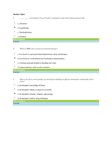 Psy 315 Module 3 Quiz Module 3 Quiz Developed By Victor