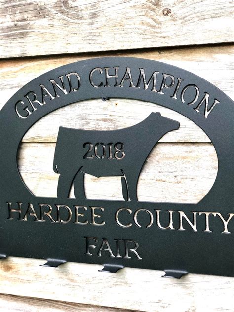 Livestock Exhibitor Award Sign For Show Steer Show Steer Sign Medal