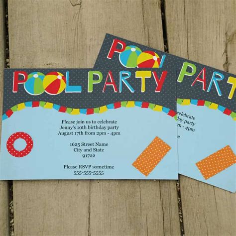 Bright, Colorful, and Cool Pool Party Invitations | Free Printables Online