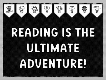 Reading Is The Ultimate Adventure Hot Air Balloon Bulletin Board Kit Ready To