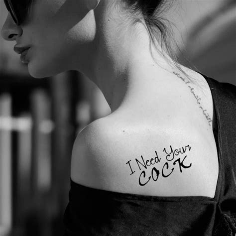2 Kinky Temporary Tattoos I Need Your COCK Hot Adult Sex Fetish Waterproof Erotic Flash Tattoo