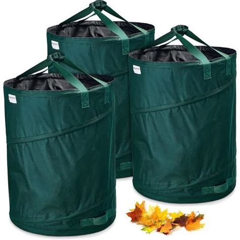 X Litres Pop Up Sac D Chets De Jardin Vert Autoportant Stable