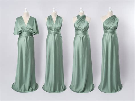 Infinity Dress Sage Green Silk Dress Bridesmaid Dress Silk Dress