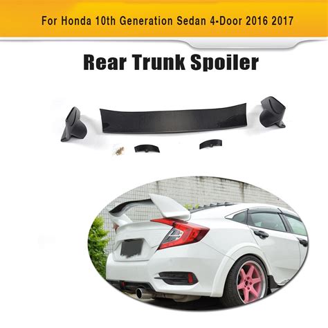 De Fibra De Carbono Y Abs Trasero Tronco Carrera Spoiler Ala Para Honda