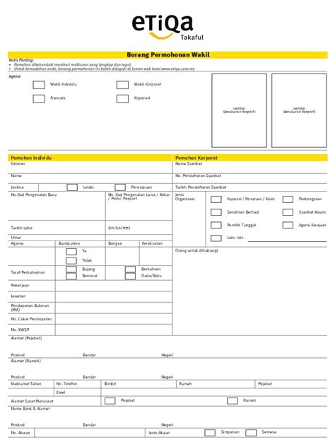 Pdf Borang Permohonan Wakil Takaful Pdf Dokumen Tips