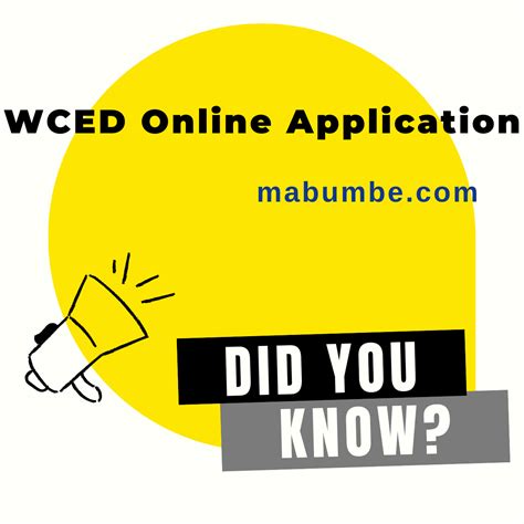 The Wced Online Application 20232024 Step By Step Guide