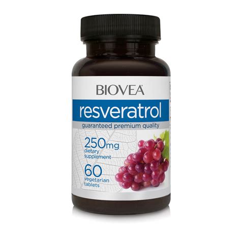 Resveratrol 250mg 60 Tablets | BIOVEA | Dietary Supplements