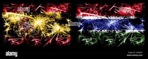 Spanish Vs Gambia Gambian New Year Celebration Sparkling Fireworks