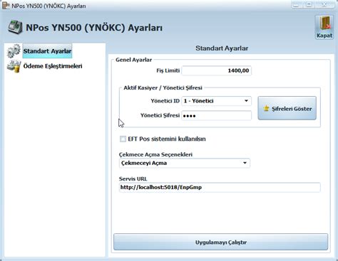 NPOS YN500 Entegrasyonu AKINSOFT Bilgi Bankası