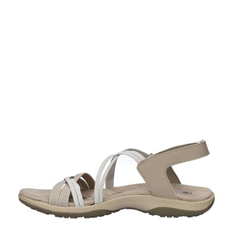 Skechers Reggae Slim Sandalen Taupe Wehkamp