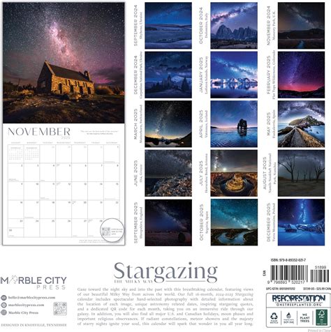 Stargazing Calendar 2025 The Milky Way Marble Nepal Ubuy