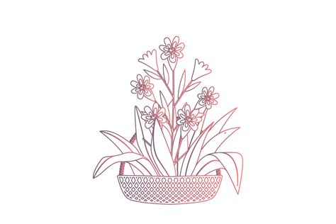 Spring Flower Basket 13 Gradien Icon Graphic By Raysaozora · Creative