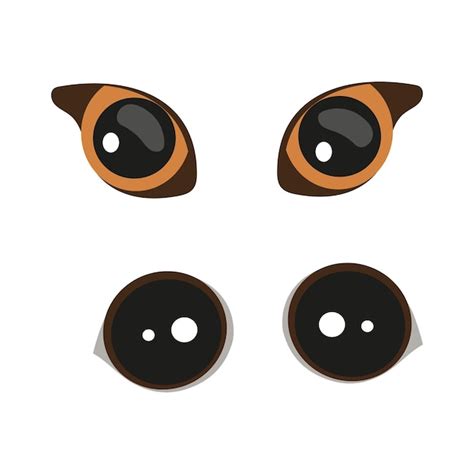 Premium Vector Set Of Cat And Dog Eyes
