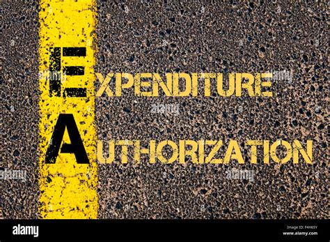 concept image  business acronym ea  expenditure authorization
