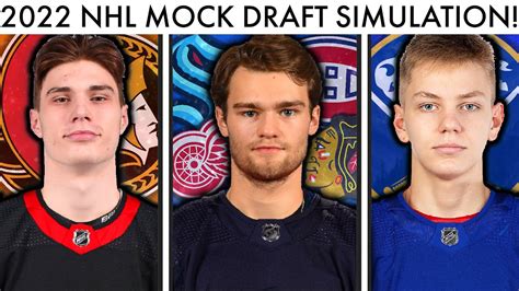 2022 NHL Mock Draft Simulation MOCK TRADES FULL Top 16 Order